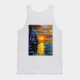 Out sailing at sunset. Tank Top